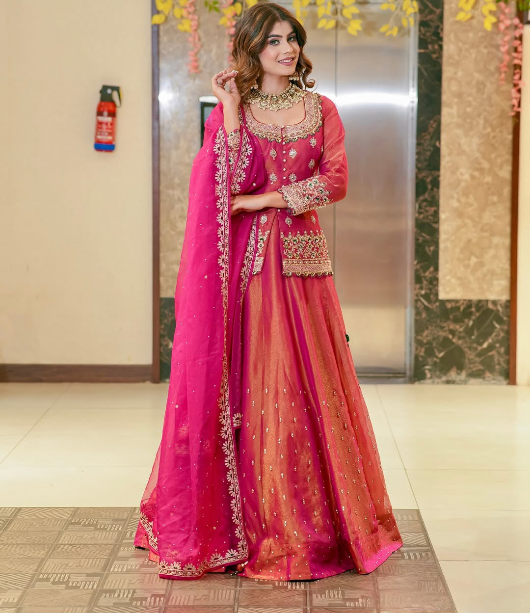 Royal Festive Lehenga Choli Pair with Handcrafted Detailing