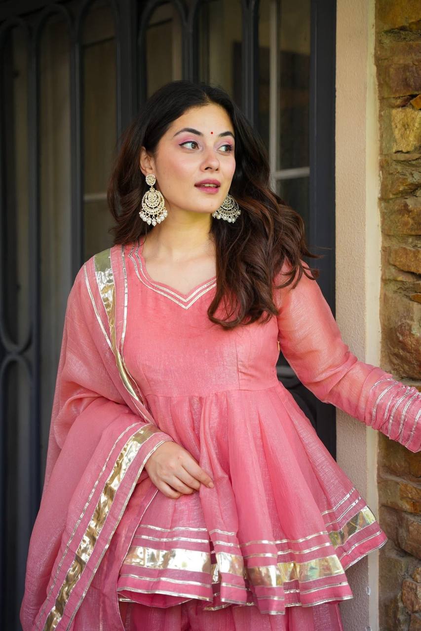 Vibrant Pink Attire for Special Celebrations