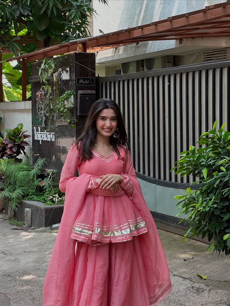 Vibrant Pink Attire for Special Celebrations