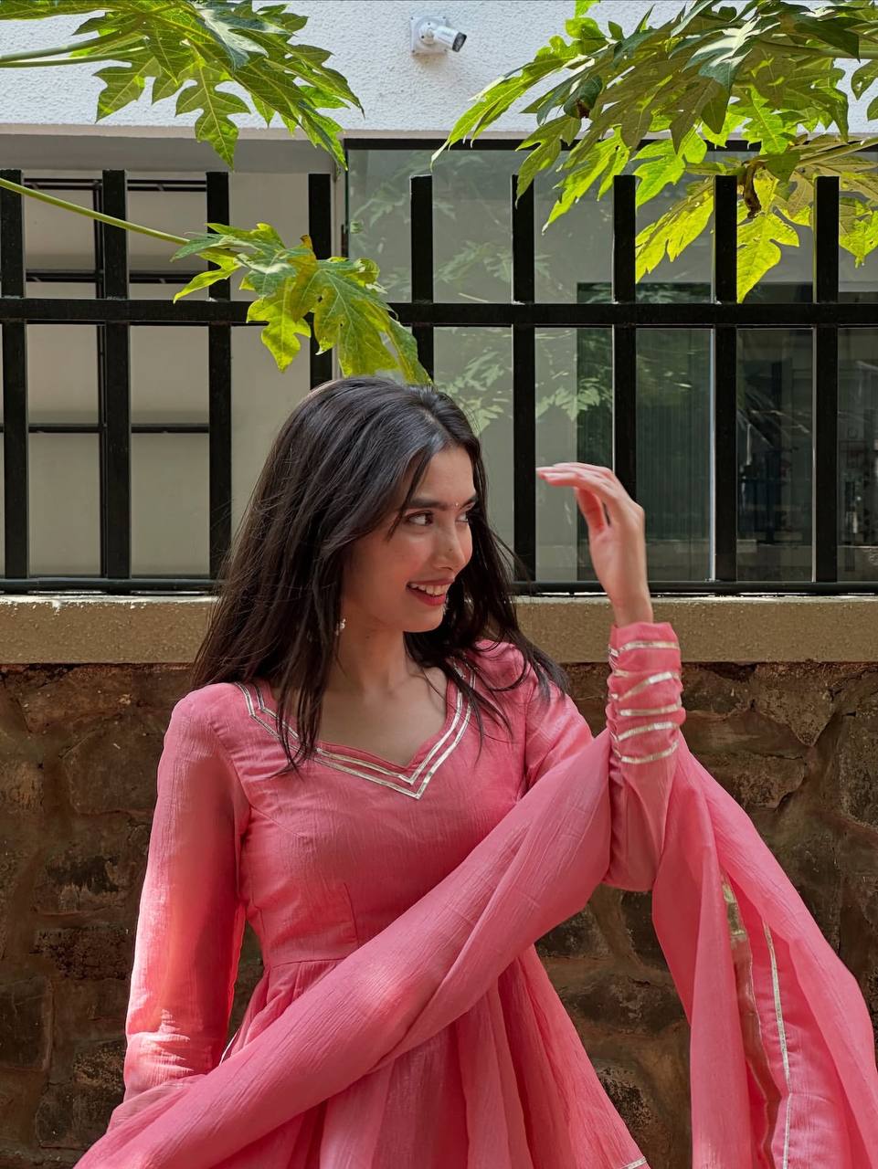 Vibrant Pink Attire for Special Celebrations