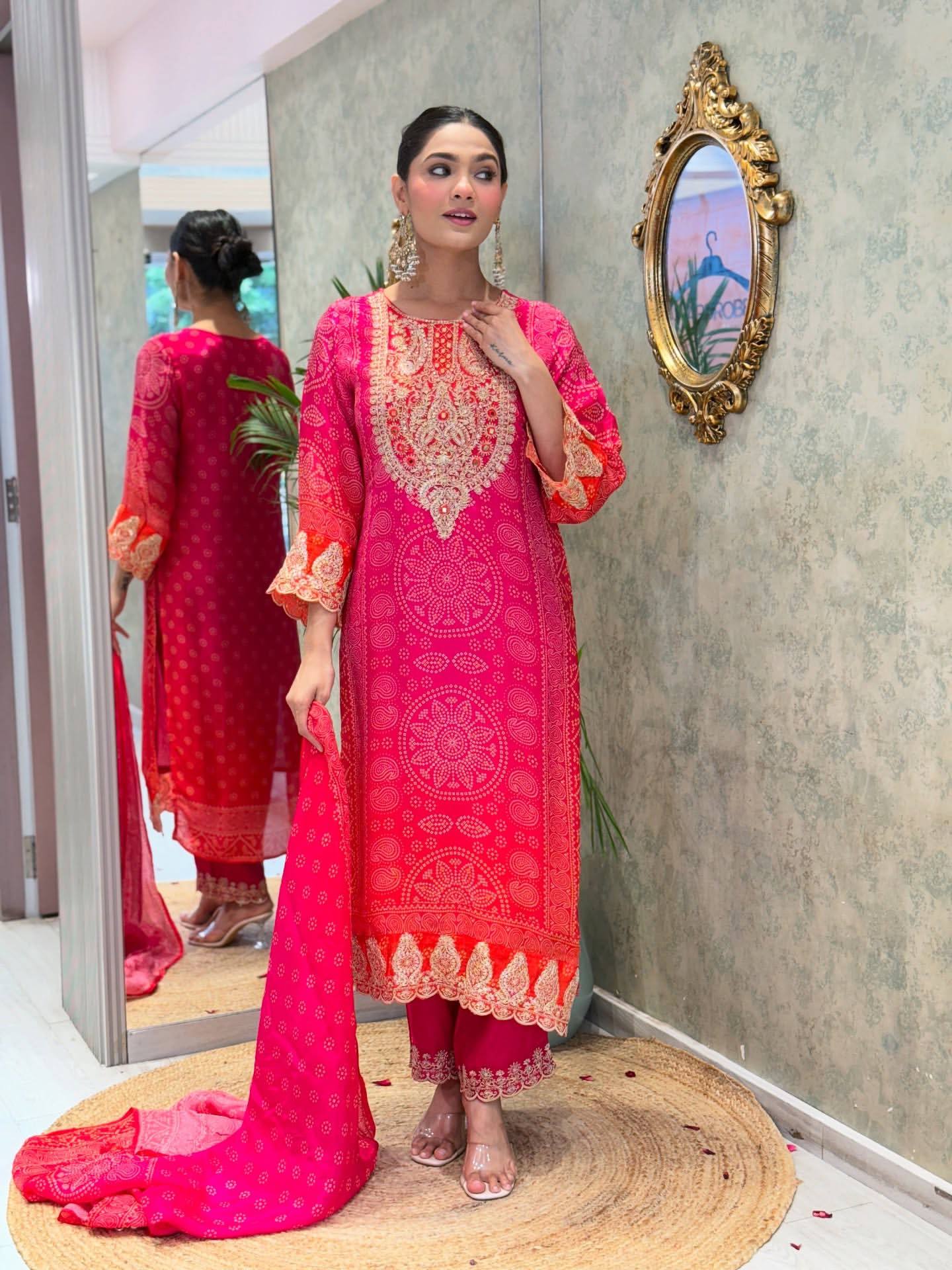 stylish pakistanu\i suit with great personality