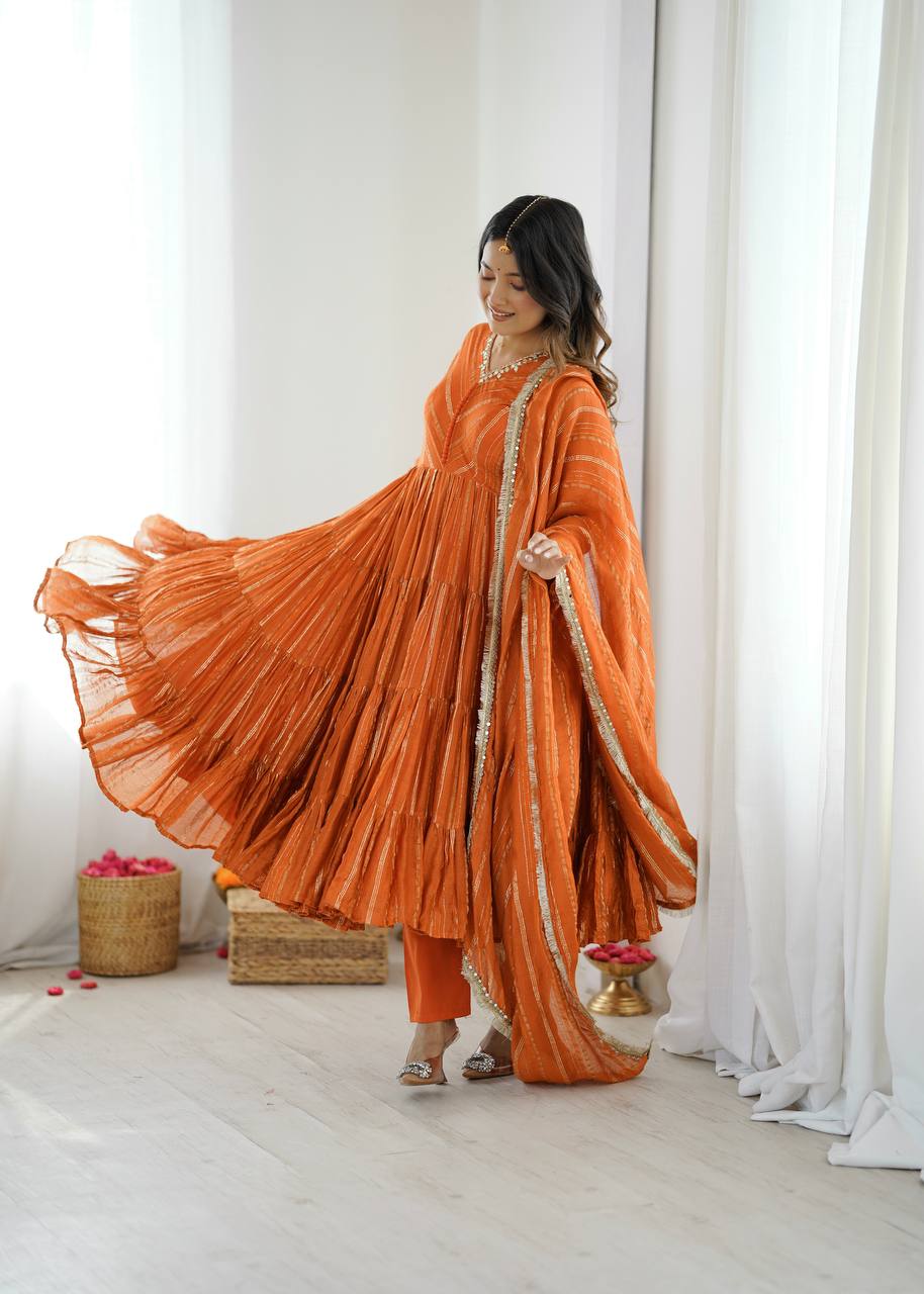 Twirl in Elegance: The Orange Delight