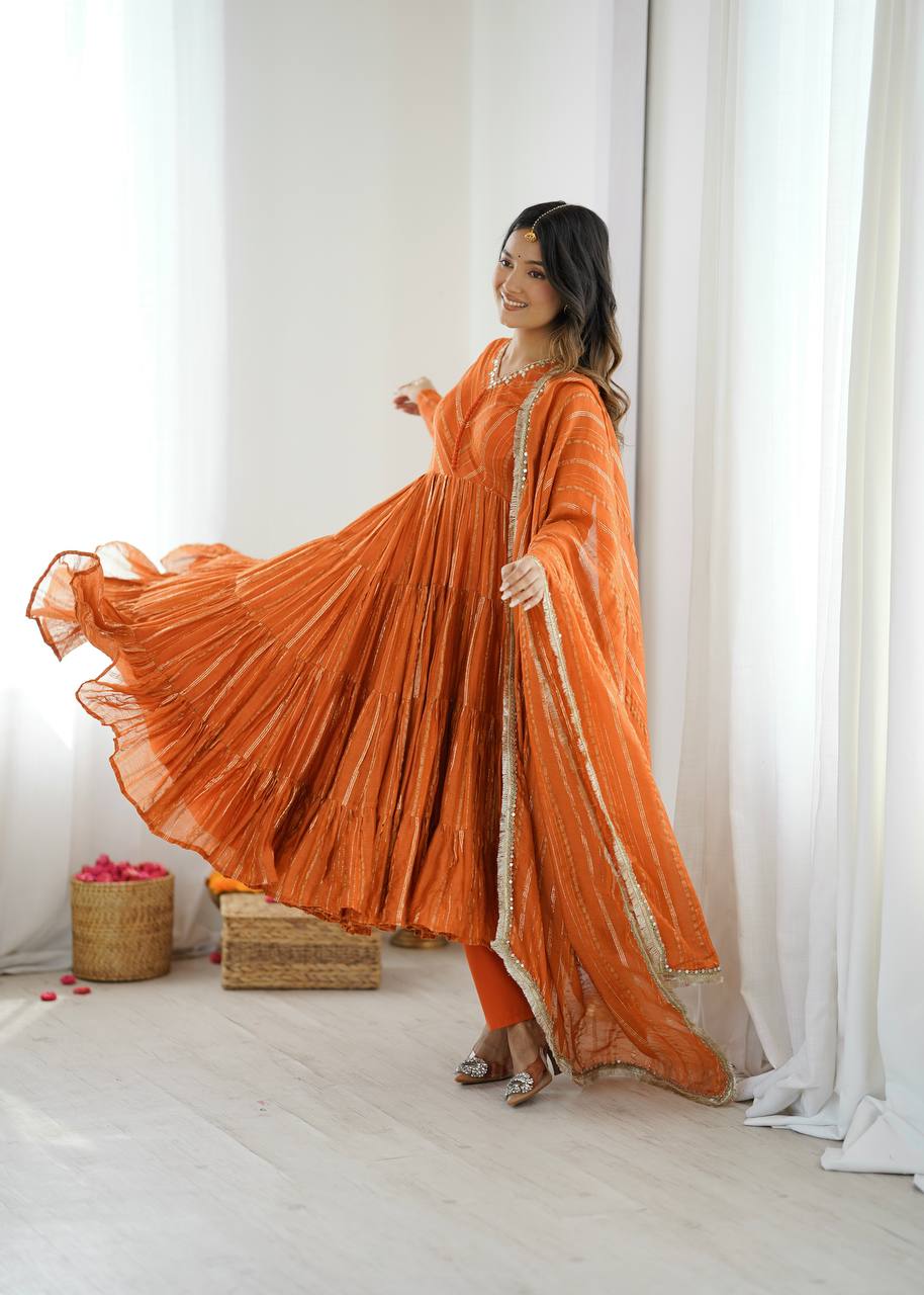 Twirl in Elegance: The Orange Delight