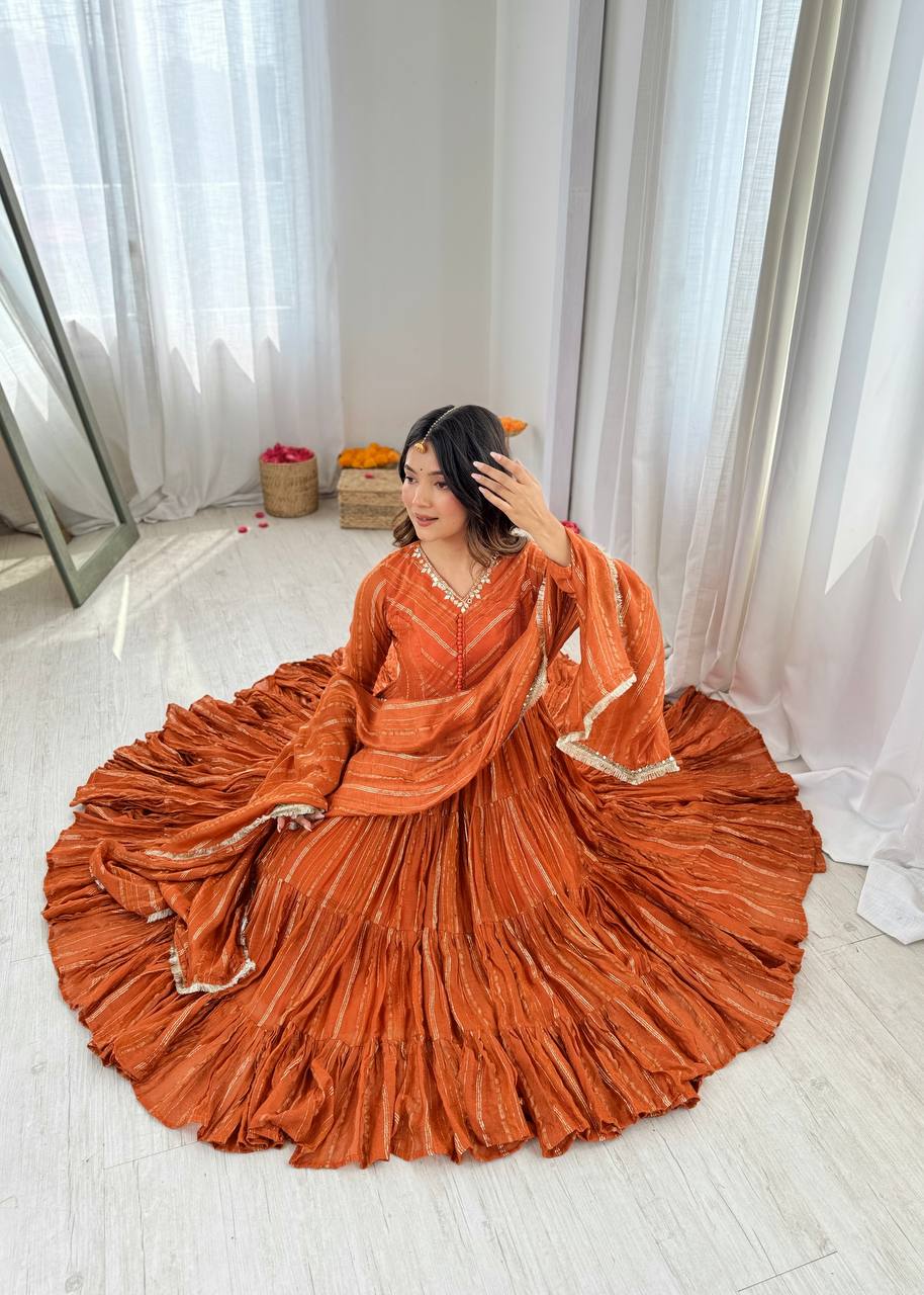 Twirl in Elegance: The Orange Delight