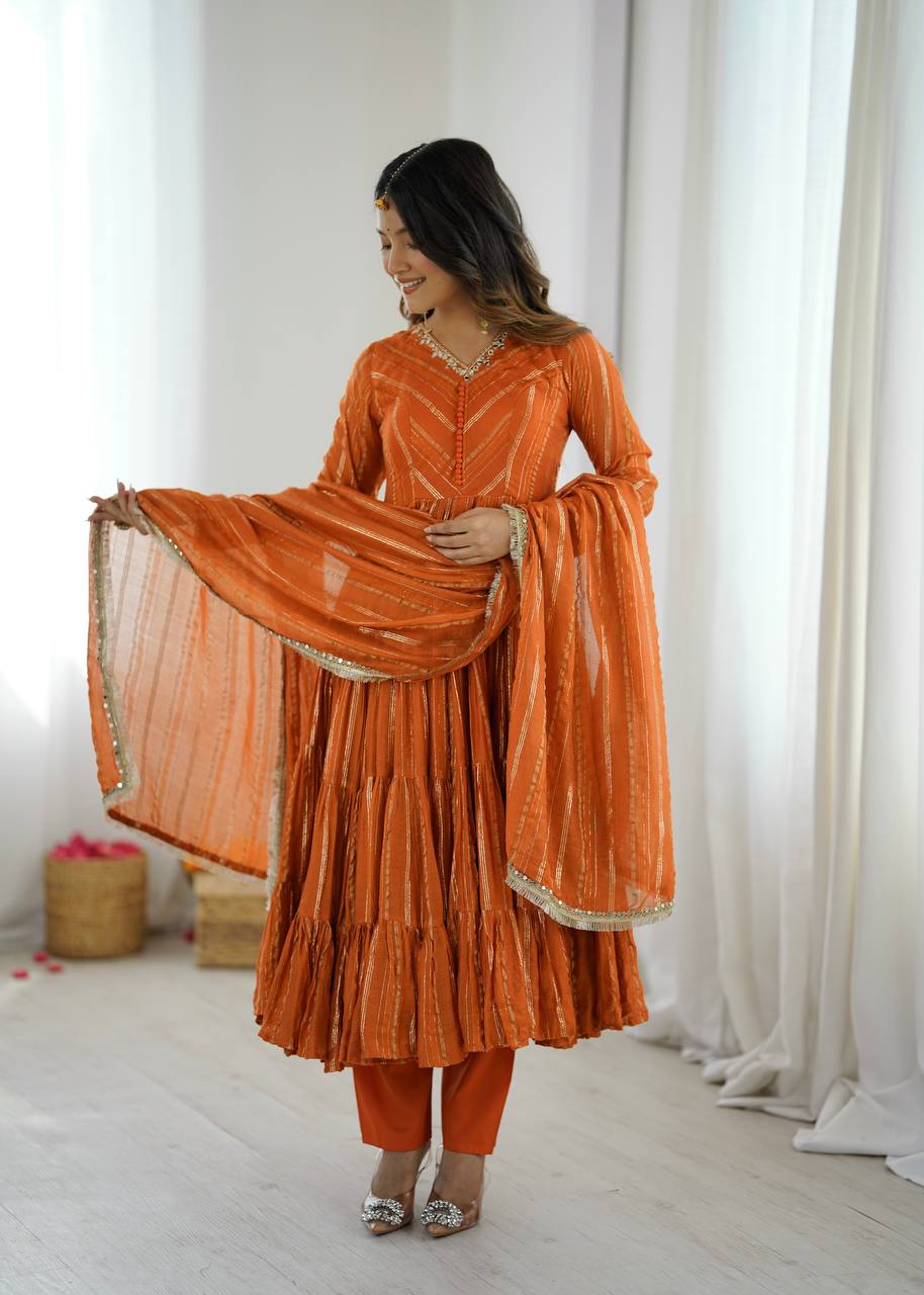 Twirl in Elegance: The Orange Delight