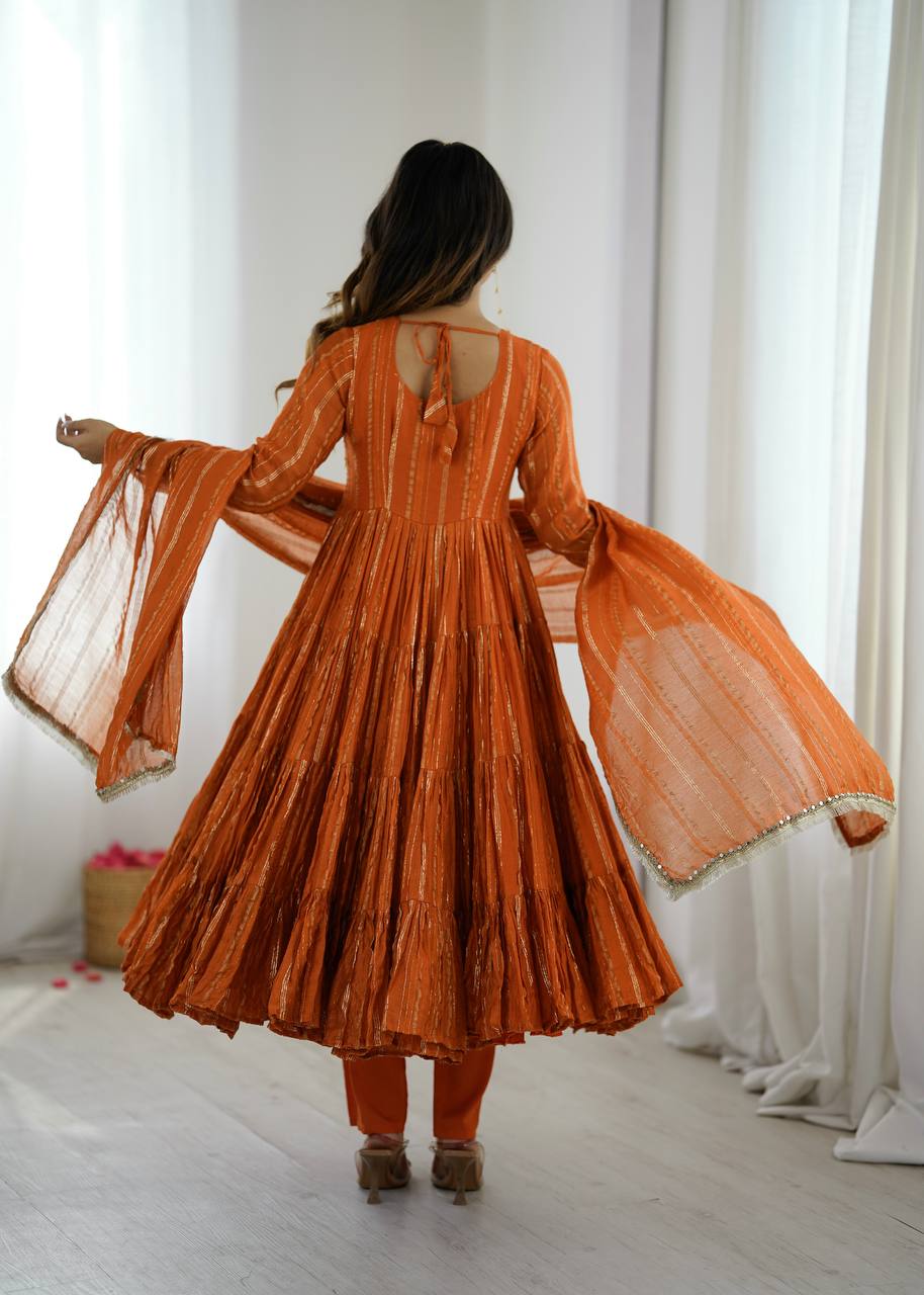 Twirl in Elegance: The Orange Delight