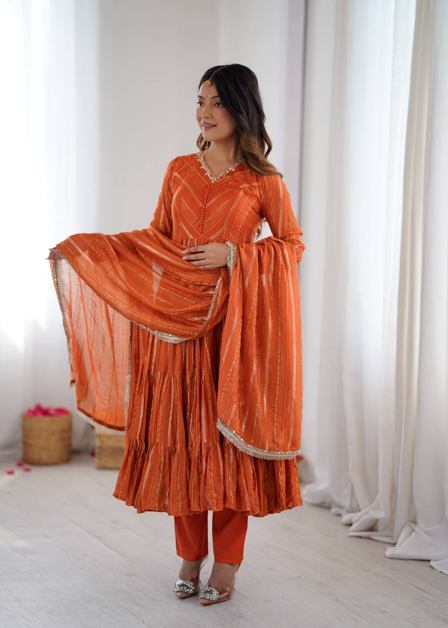 Twirl in Elegance: The Orange Delight