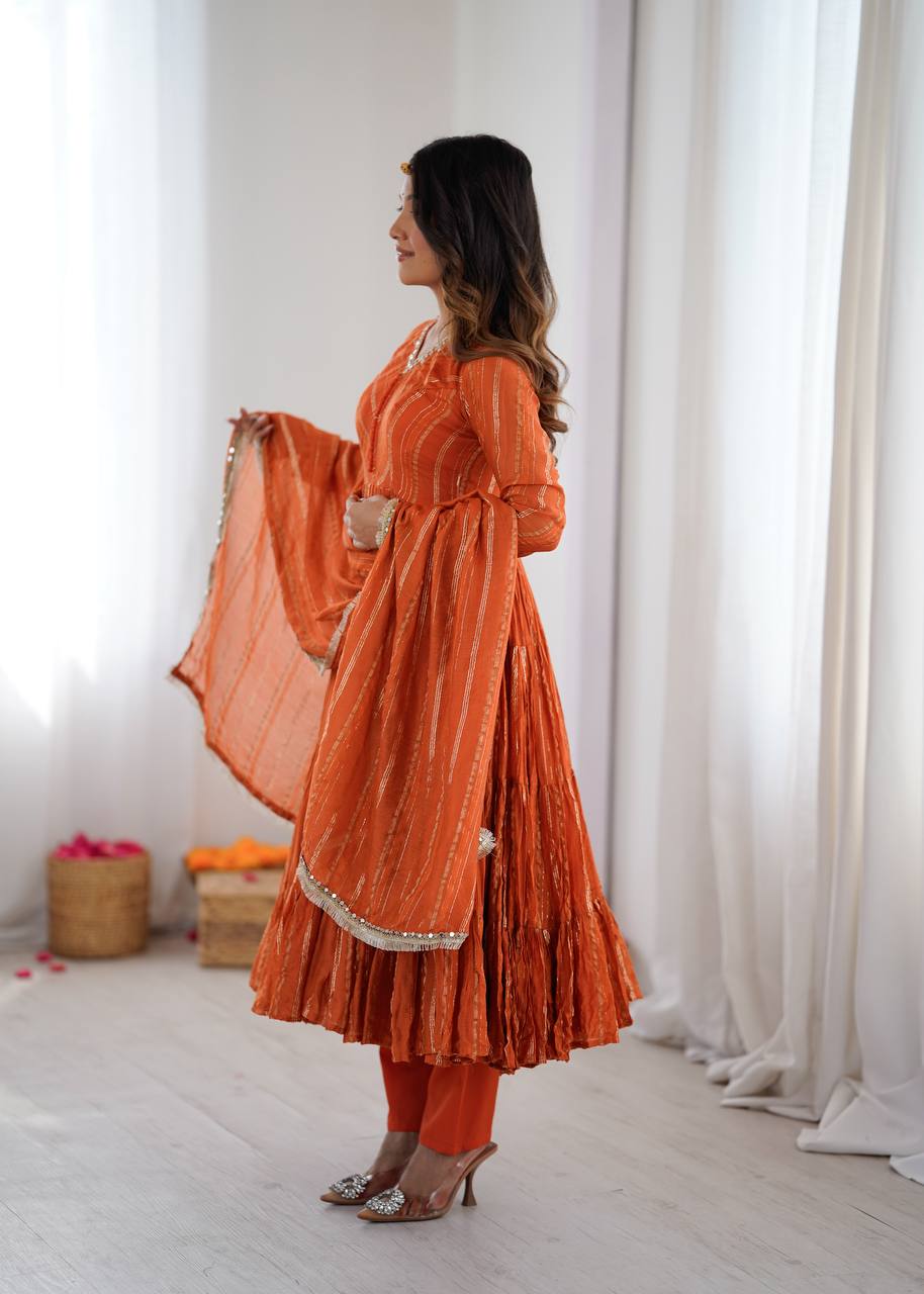 Twirl in Elegance: The Orange Delight