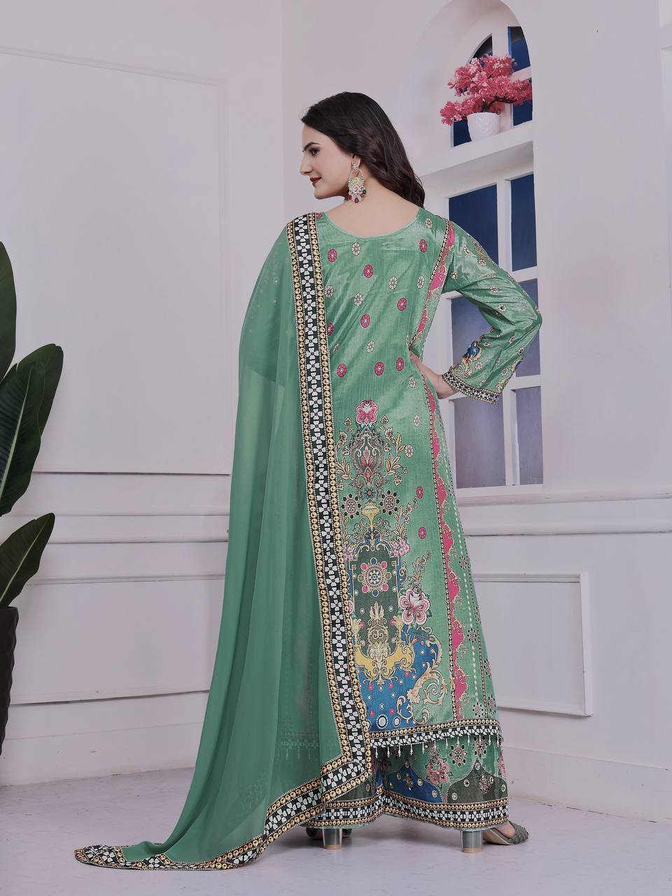 Floral Royal Bloom Printed Suit