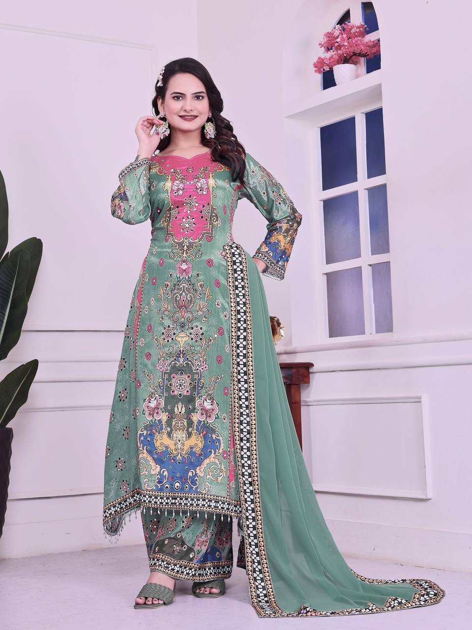 Floral Royal Bloom Printed Suit