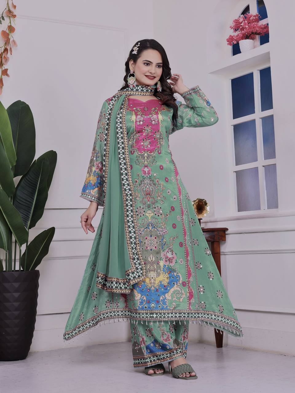 Floral Royal Bloom Printed Suit