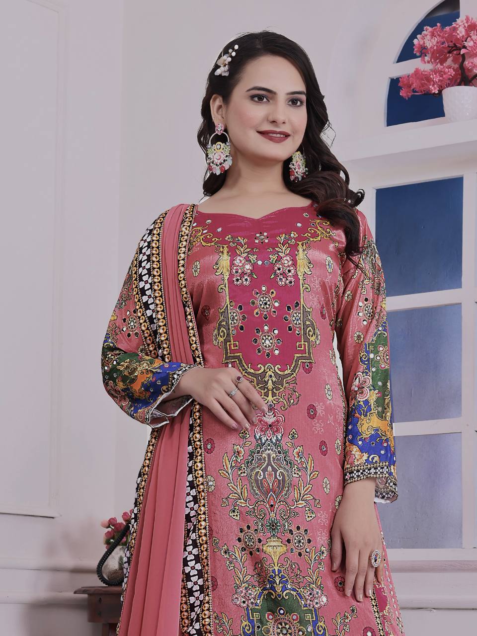 Floral Royal Bloom Printed Suit
