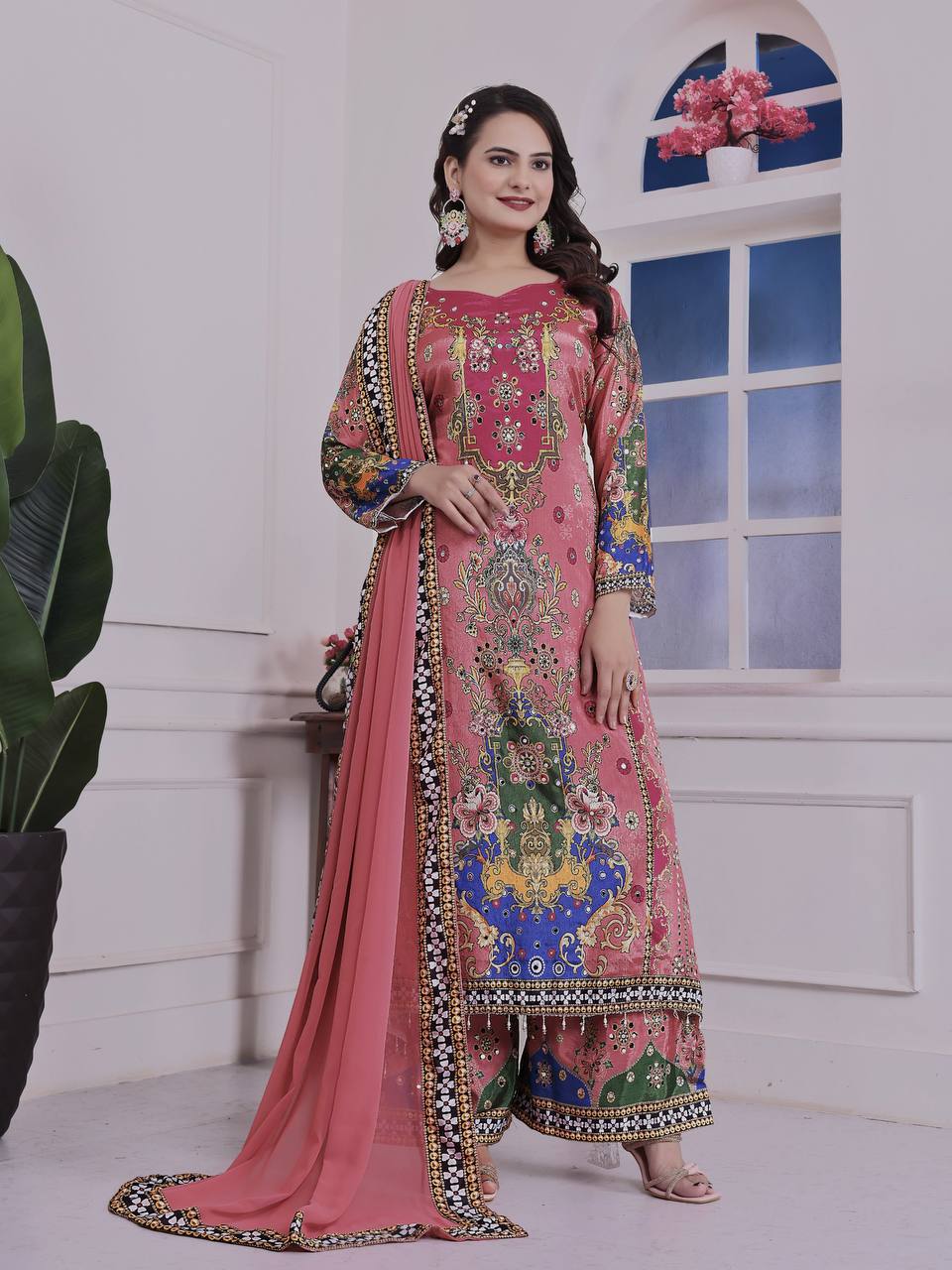 Floral Royal Bloom Printed Suit