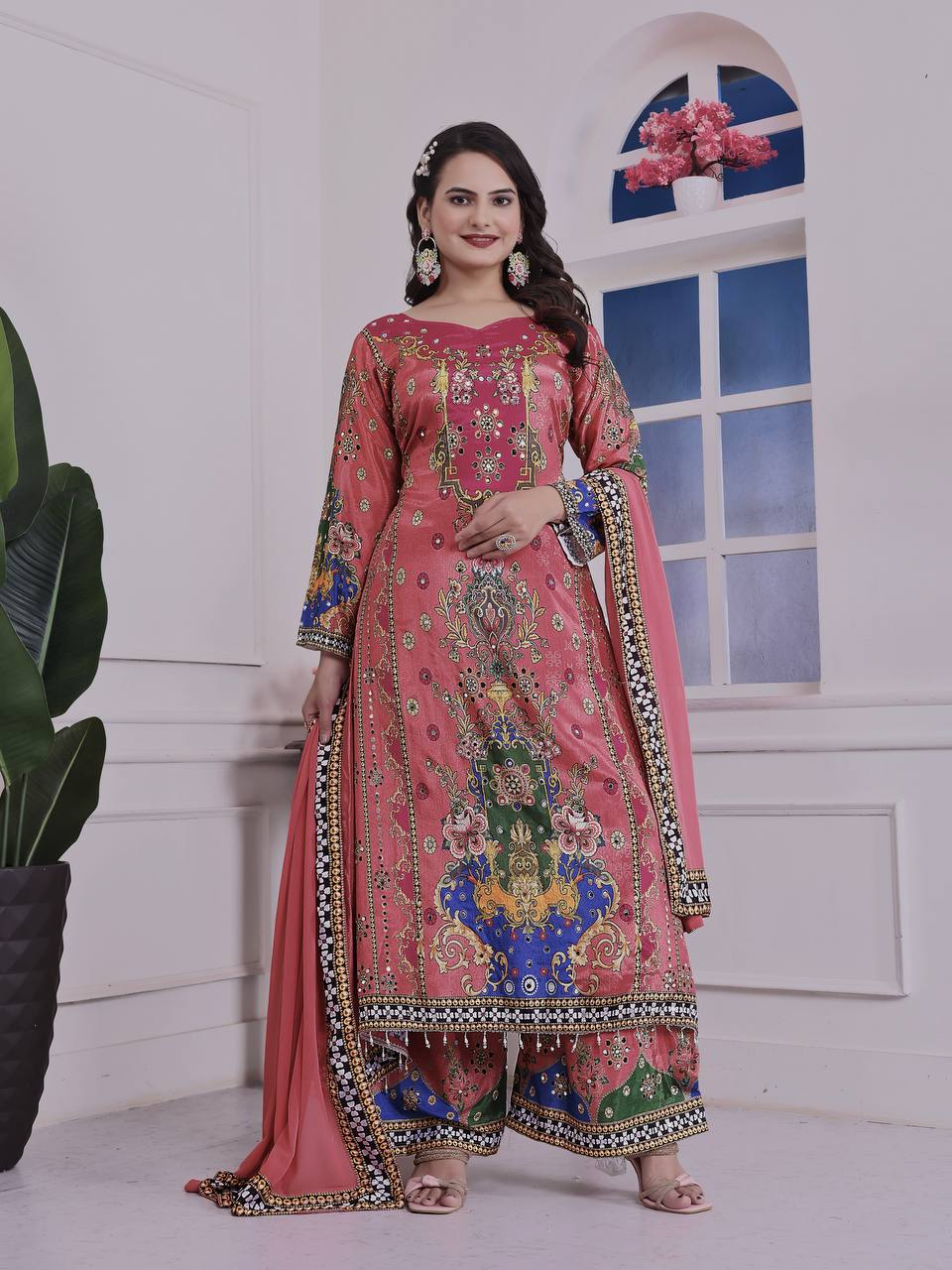 Floral Royal Bloom Printed Suit