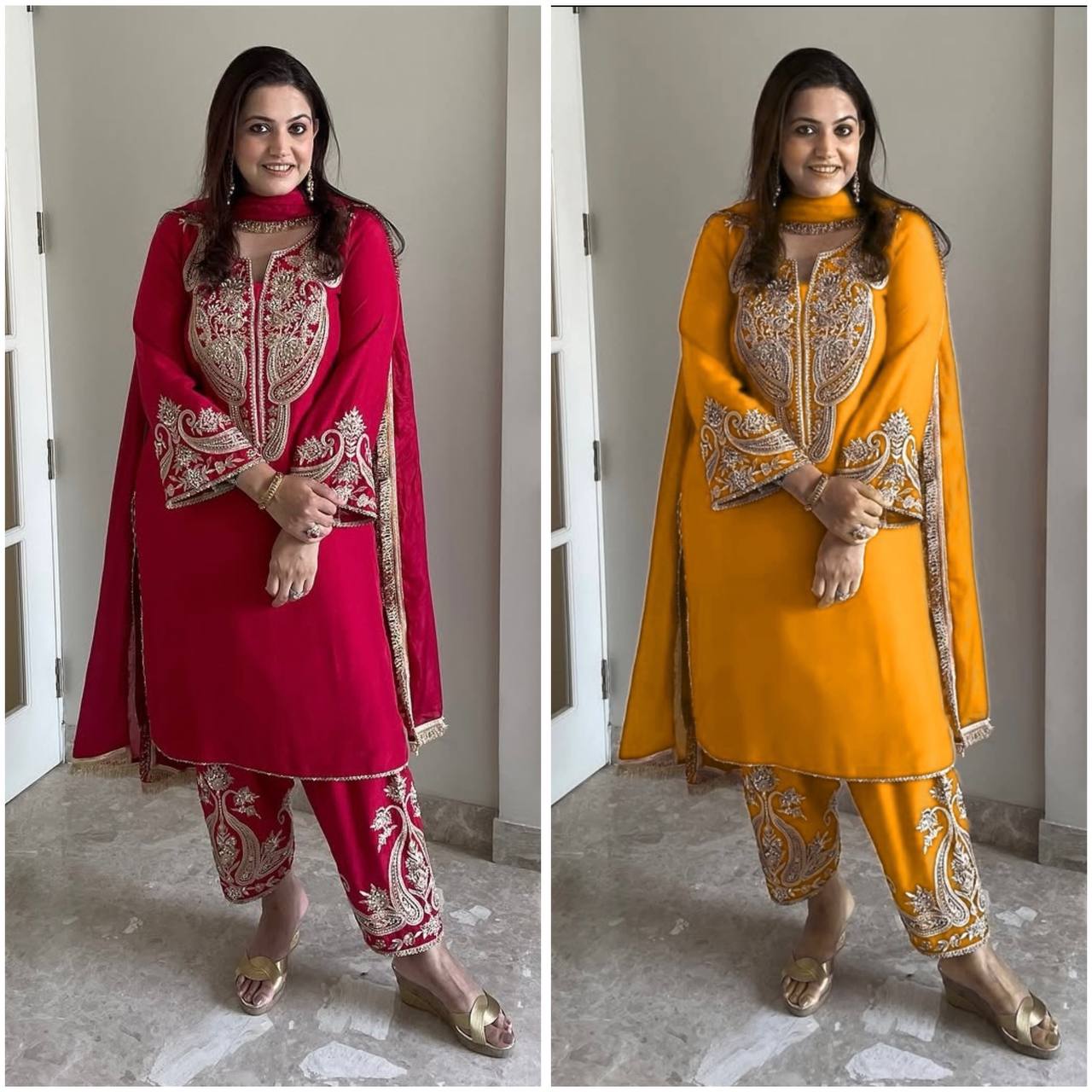 Presenting New Designer Collection In Pure Chinnon Silk