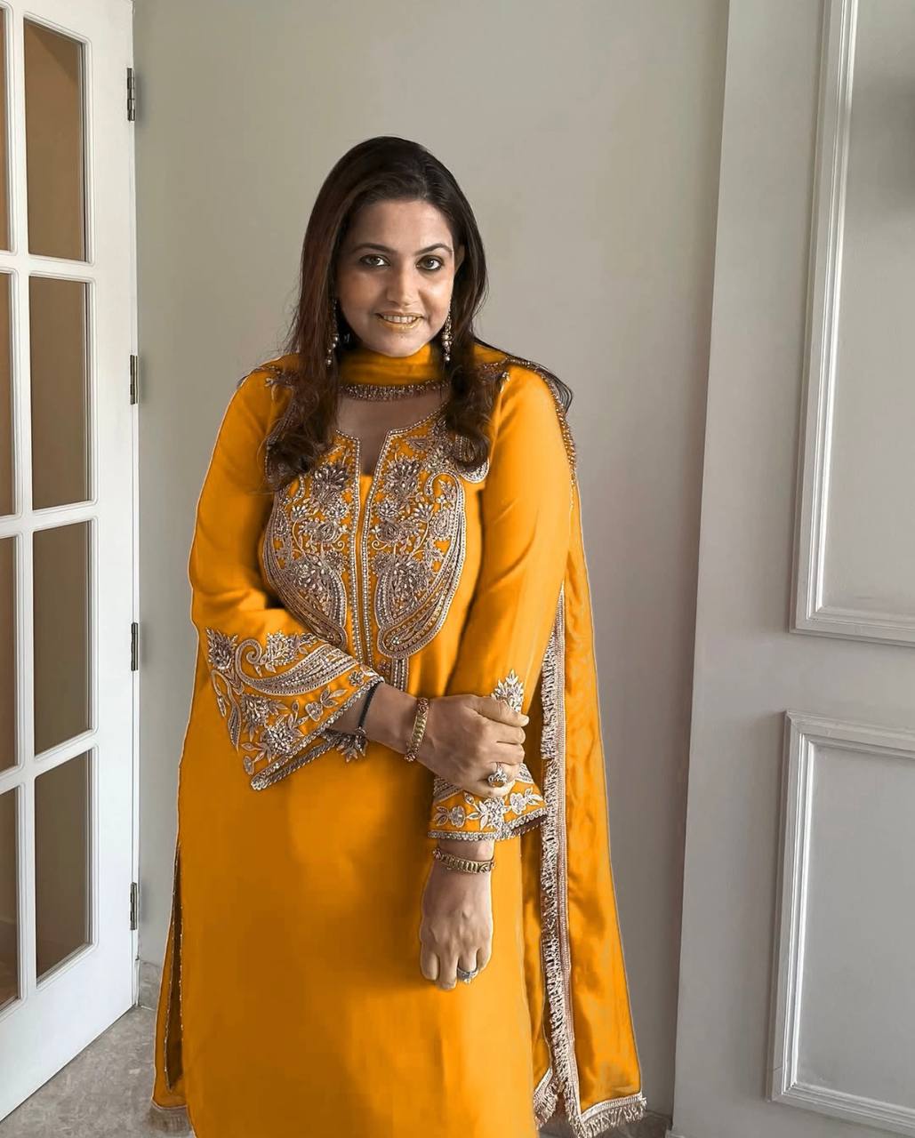 Presenting New Designer Collection In Pure Chinnon Silk