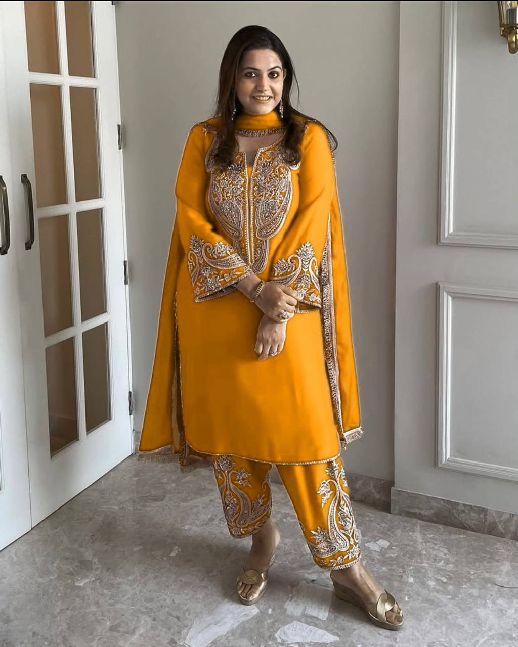 Presenting New Designer Collection In Pure Chinnon Silk