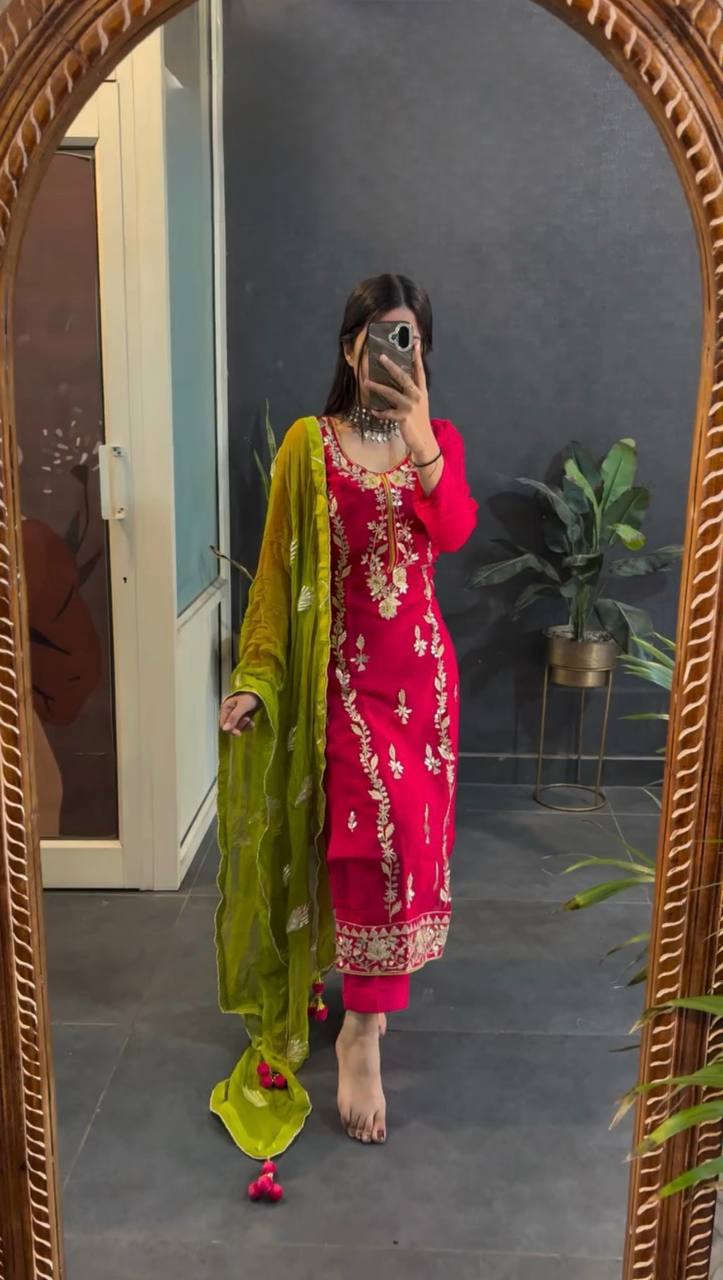 Party Wear Look Top-pent and Dupatta