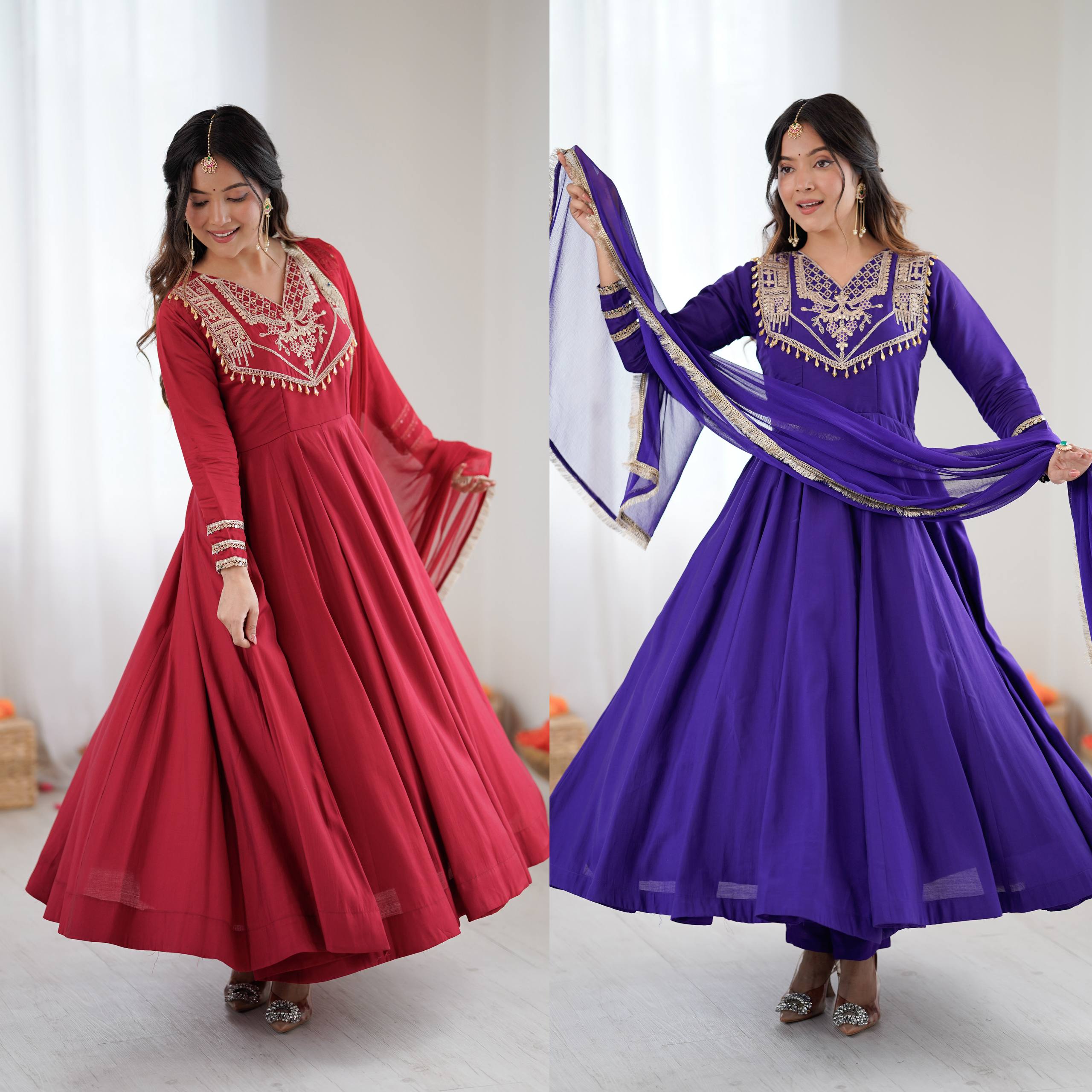 Chic Charm: Colorful Ethnic Wear Duo