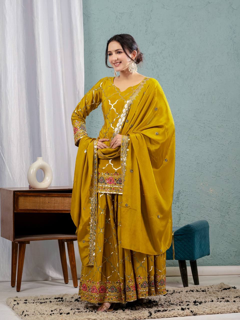 Launching New Designer Party Wear Look Top , Sharara Plazzo  and Dupatta