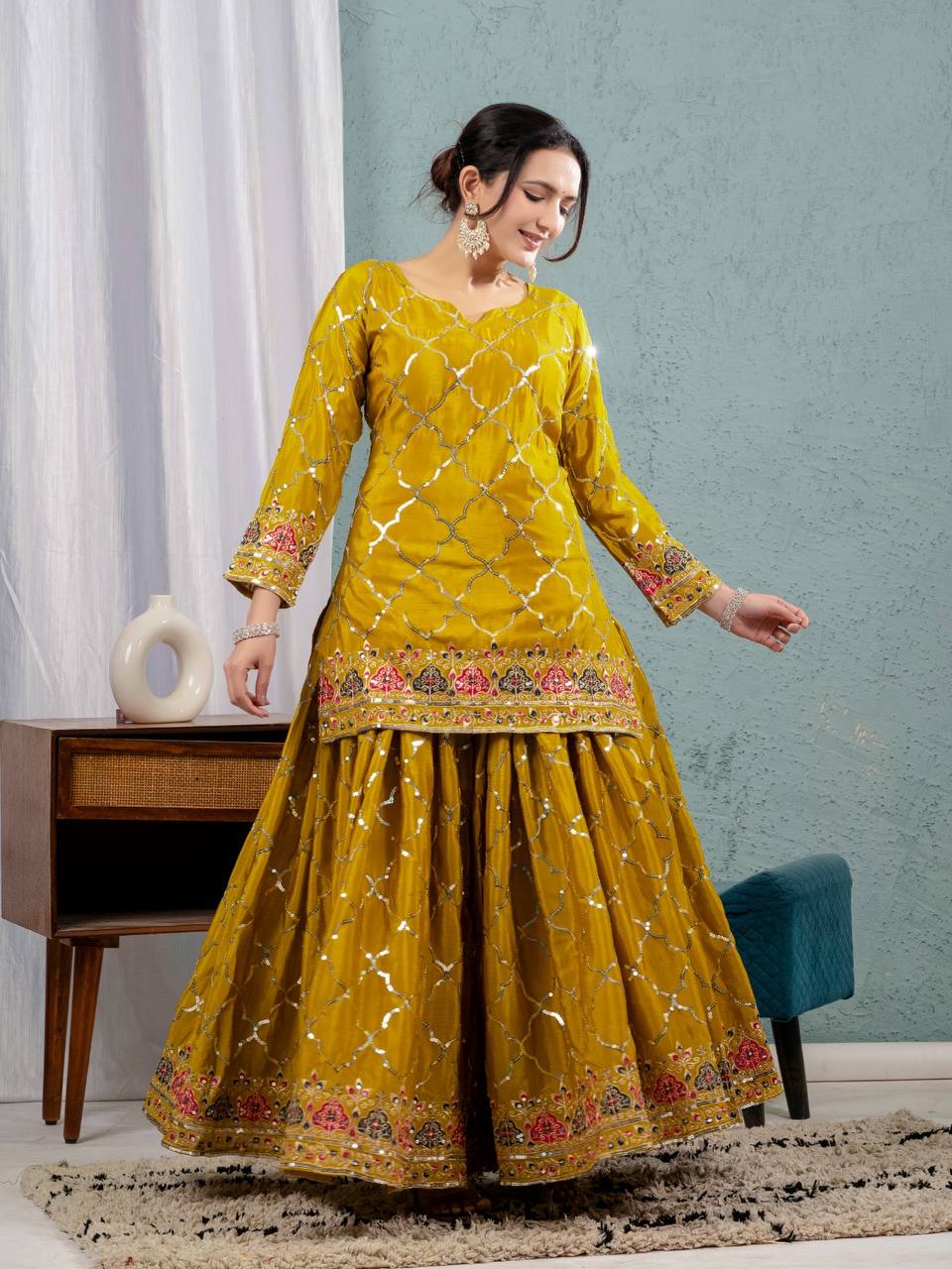 Launching New Designer Party Wear Look Top , Sharara Plazzo  and Dupatta