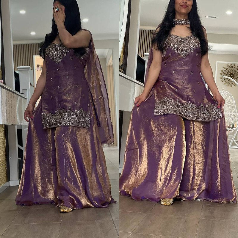 Majestic Purple Outfit for Cultural Celebrations