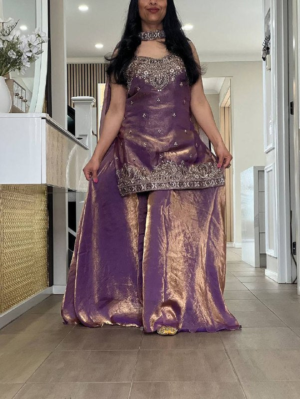 Majestic Purple Outfit for Cultural Celebrations
