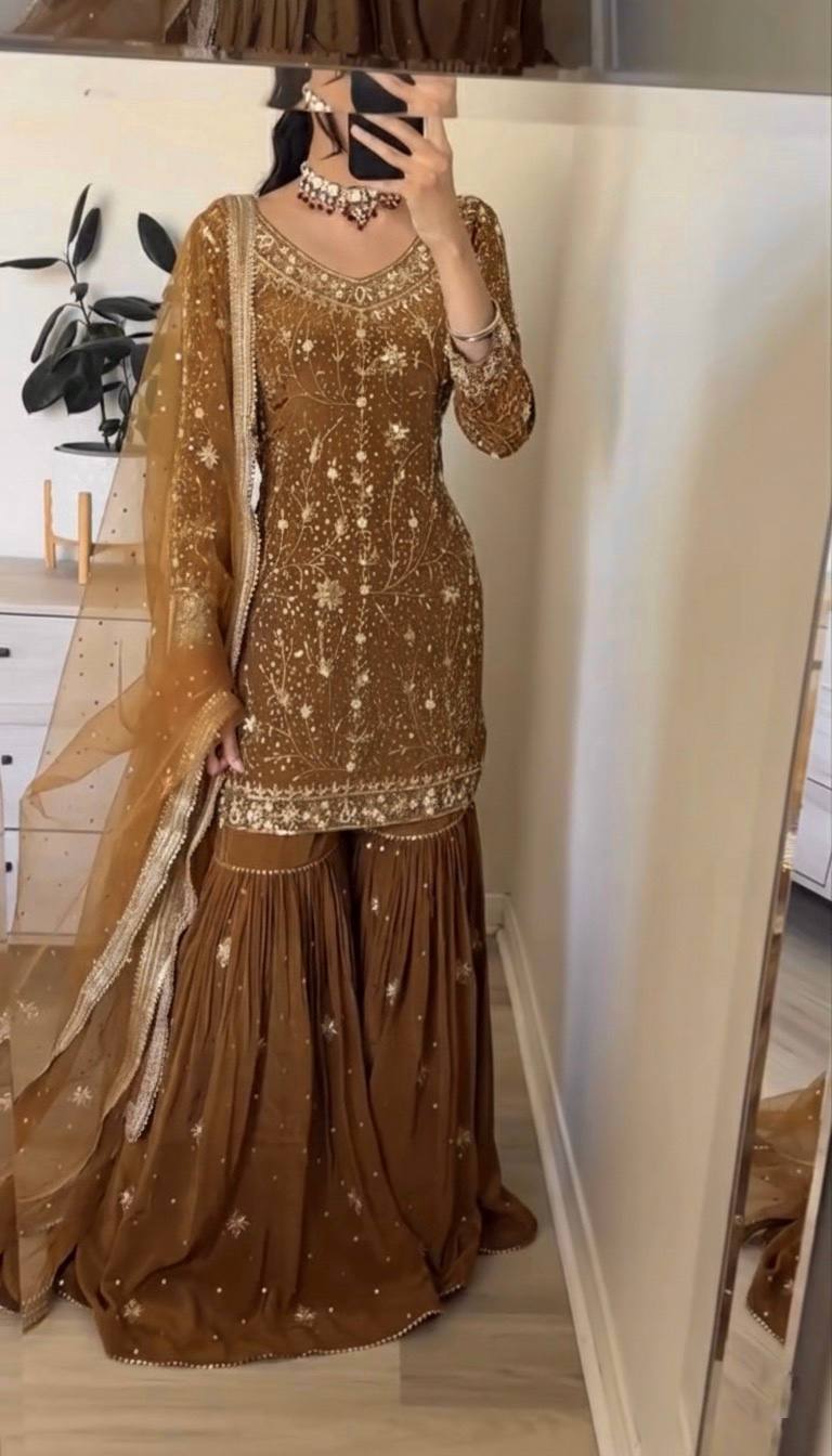 Chic Brown Festive Wear for Special Occasions