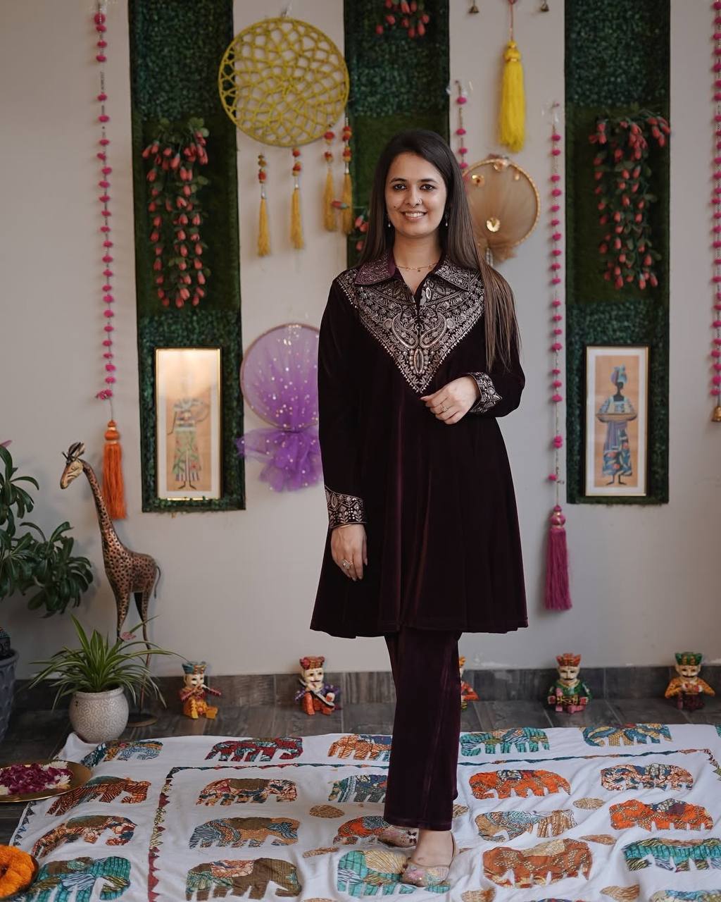 Timeless Velvet Attire for Stylish Gatherings