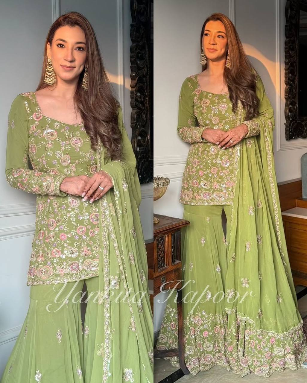 Blooming Beauty: Enchanted Green Ensemble