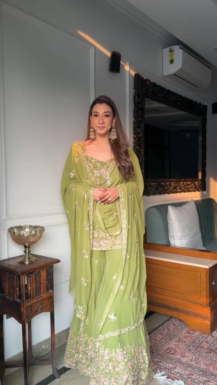 Blooming Beauty: Enchanted Green Ensemble