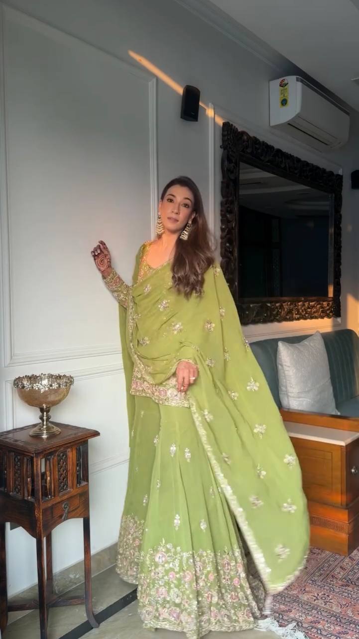 Blooming Beauty: Enchanted Green Ensemble