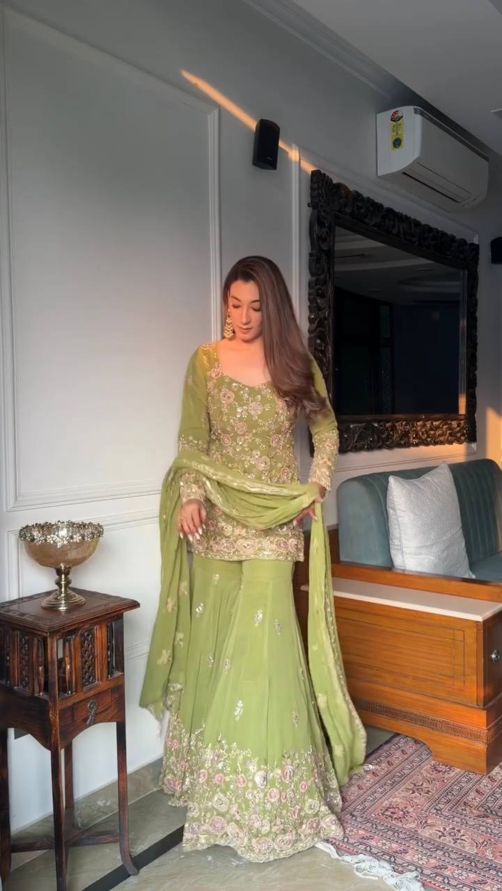 Blooming Beauty: Enchanted Green Ensemble