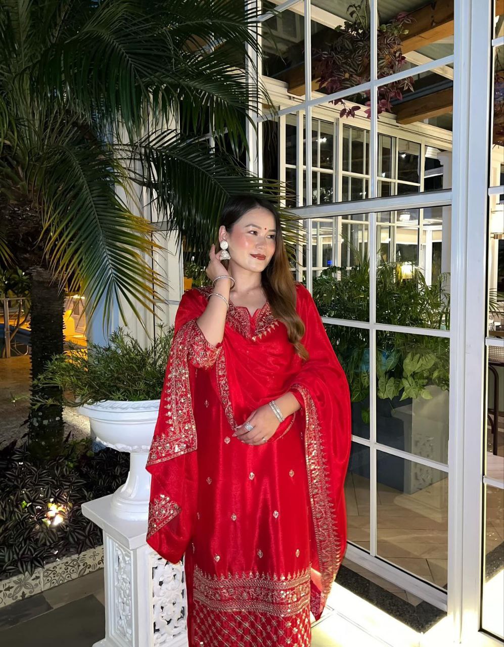 Radiant Elegance: The Red Ensemble