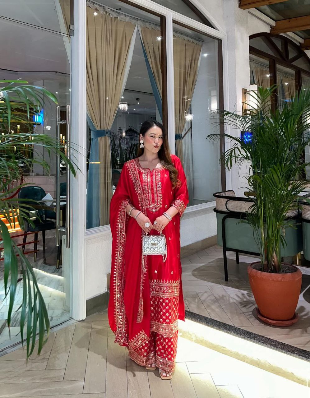 Radiant Elegance: The Red Ensemble