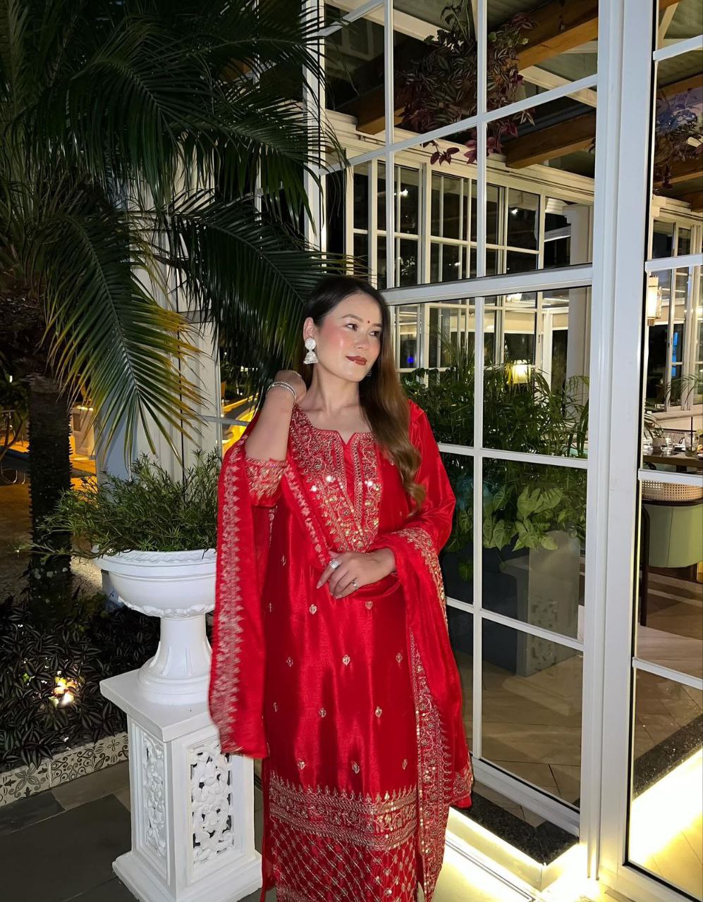 Radiant Elegance: The Red Ensemble