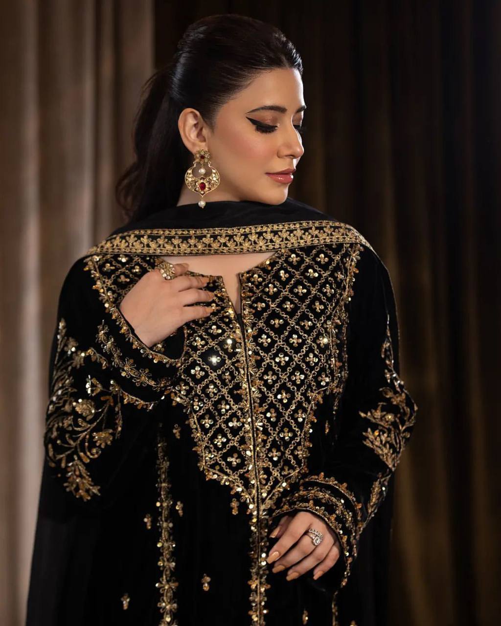 Party Wear Look Velvet Top With Dupatta and Fully Stiched Bottom