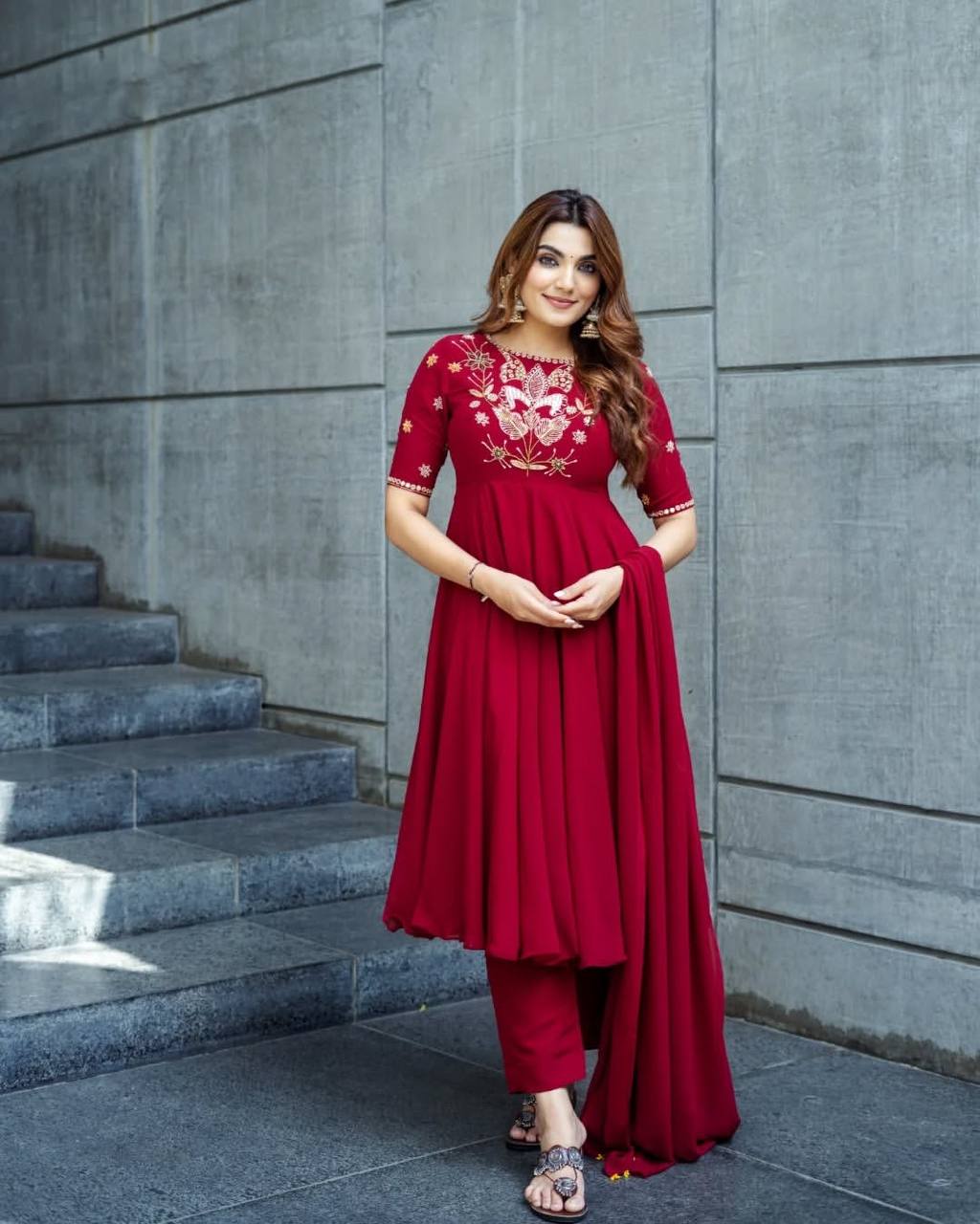 Radiant Style in Stunning Deep Red