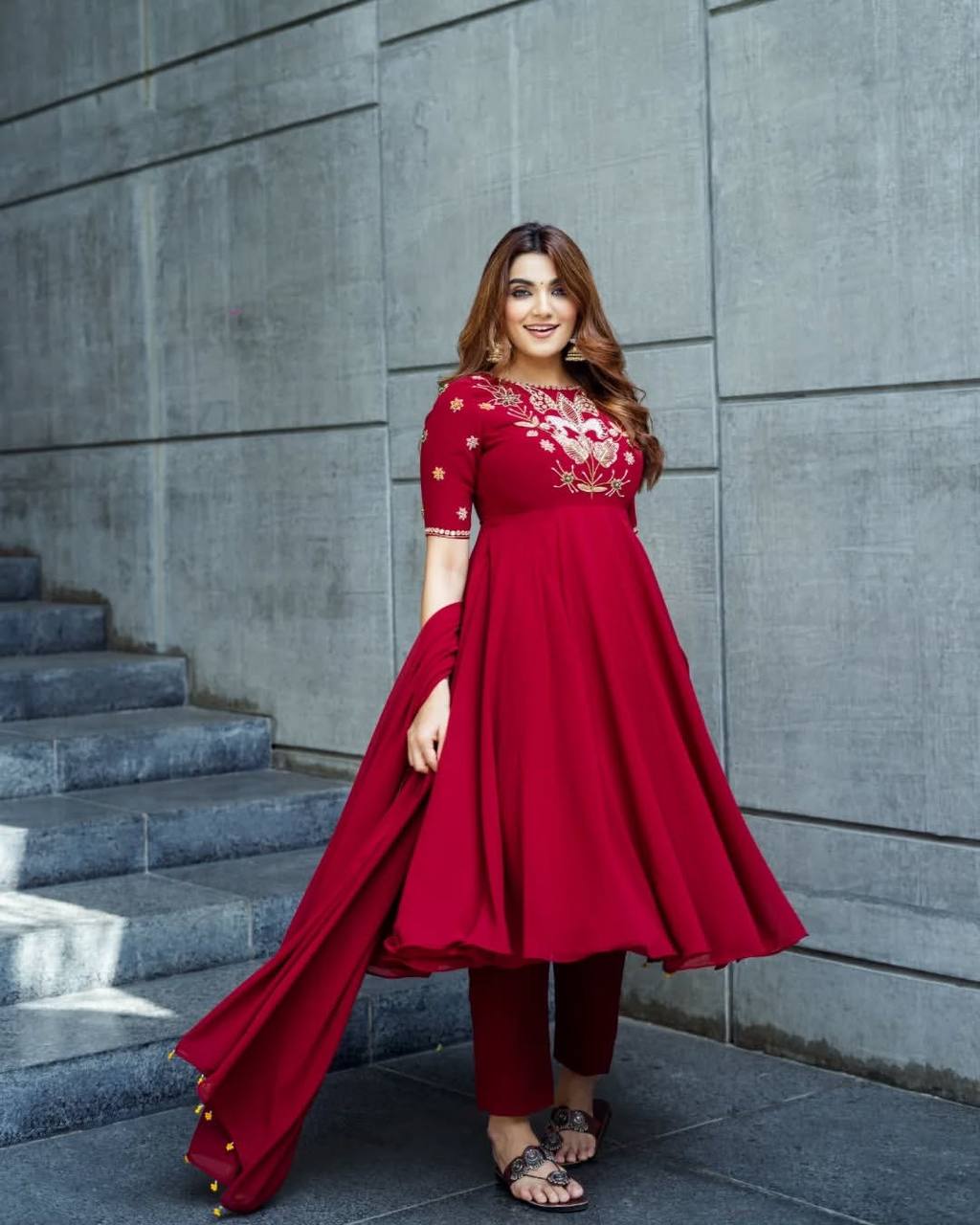Radiant Style in Stunning Deep Red