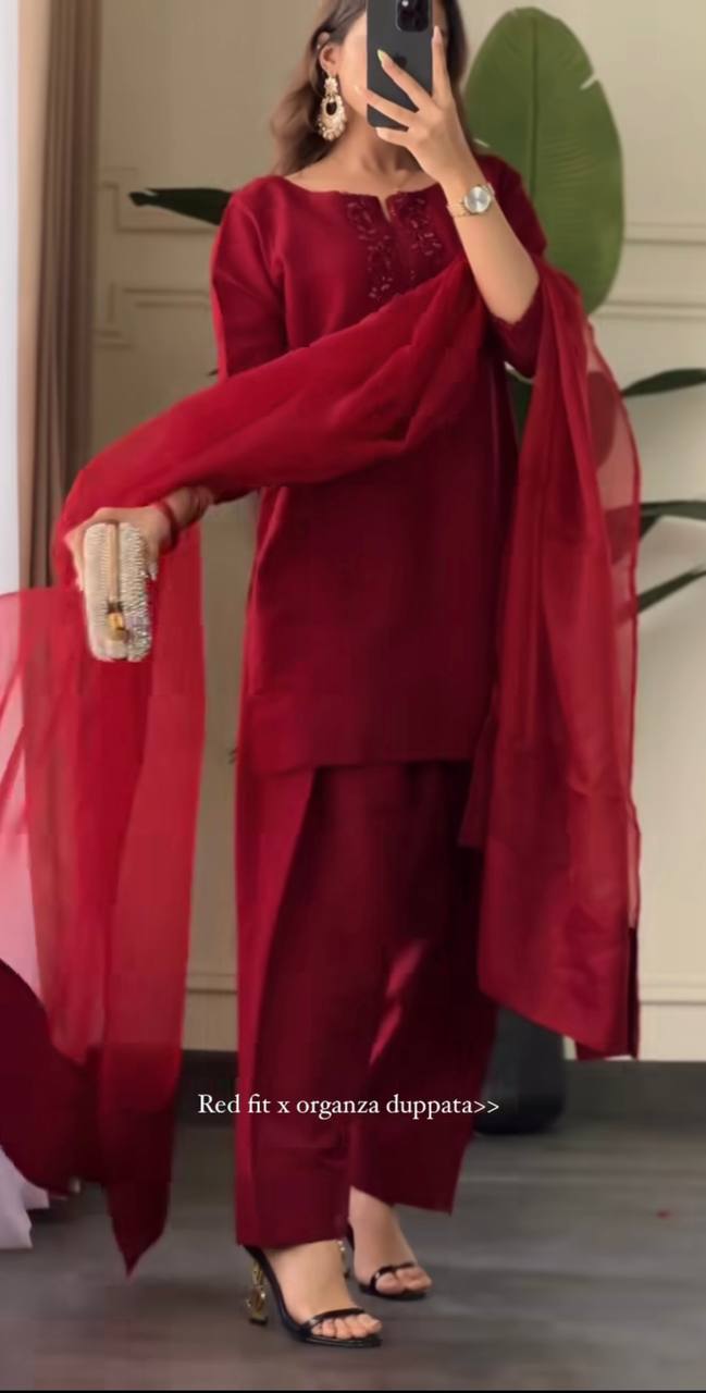 Chic Capture Maroon Elegance