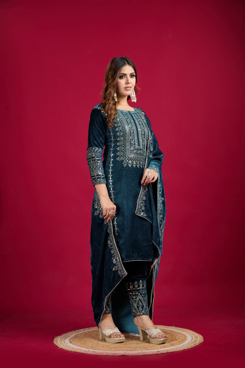 New Designer Party Wear Look Top-Dupatta and Fully Stiched Bottom