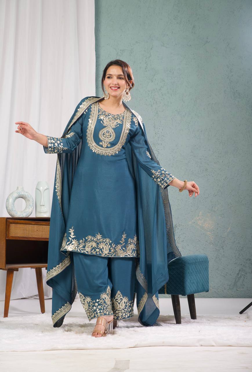 Gitanjali Embroidered Punjabi Suit Set