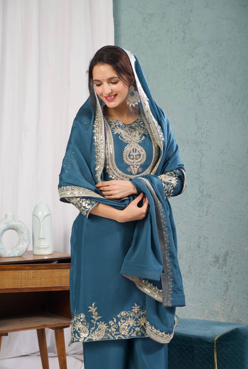 Gitanjali Embroidered Punjabi Suit Set