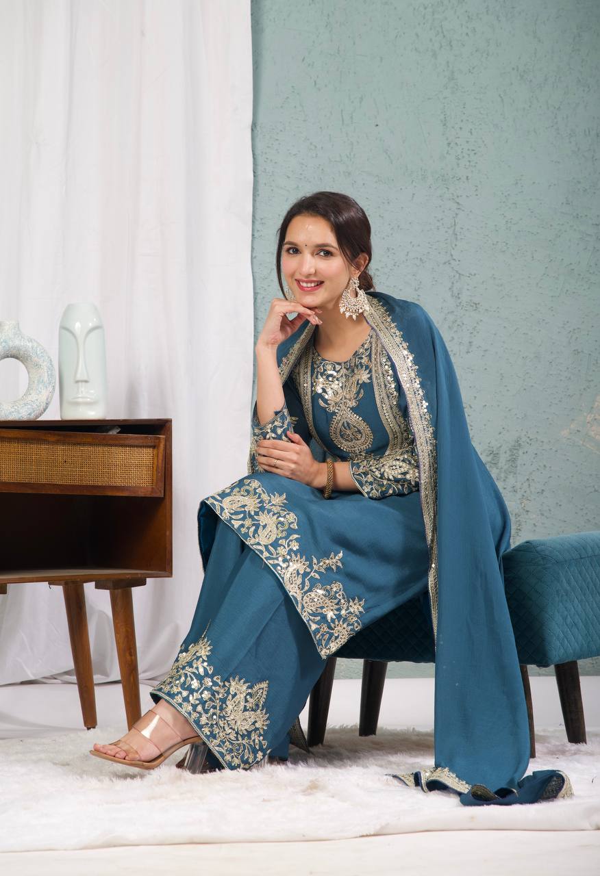 Gitanjali Embroidered Punjabi Suit Set