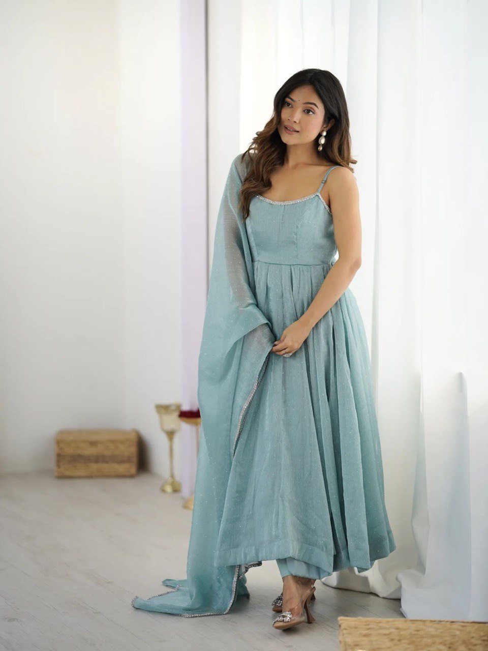 Graceful Presence in Blue