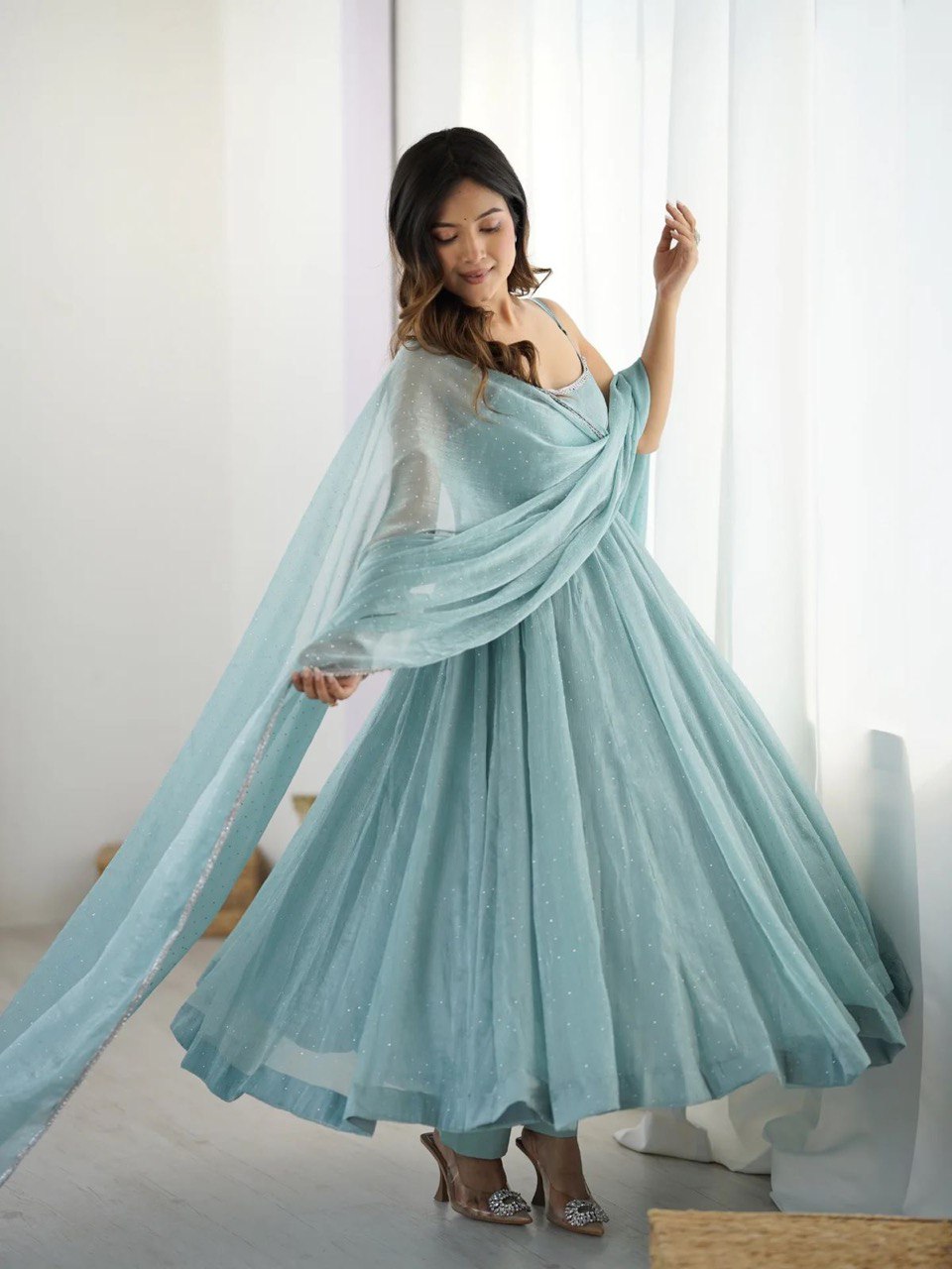 Graceful Presence in Blue