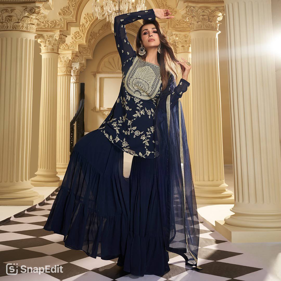 Launching New Designer Party Wear Look Top , Sharara Plazzo  and Dupatta