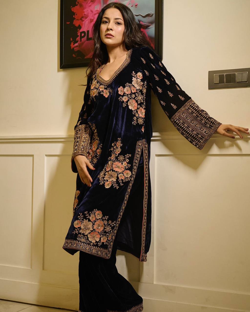 beautiful Designer Suit on Havy Viscose Velvet suit