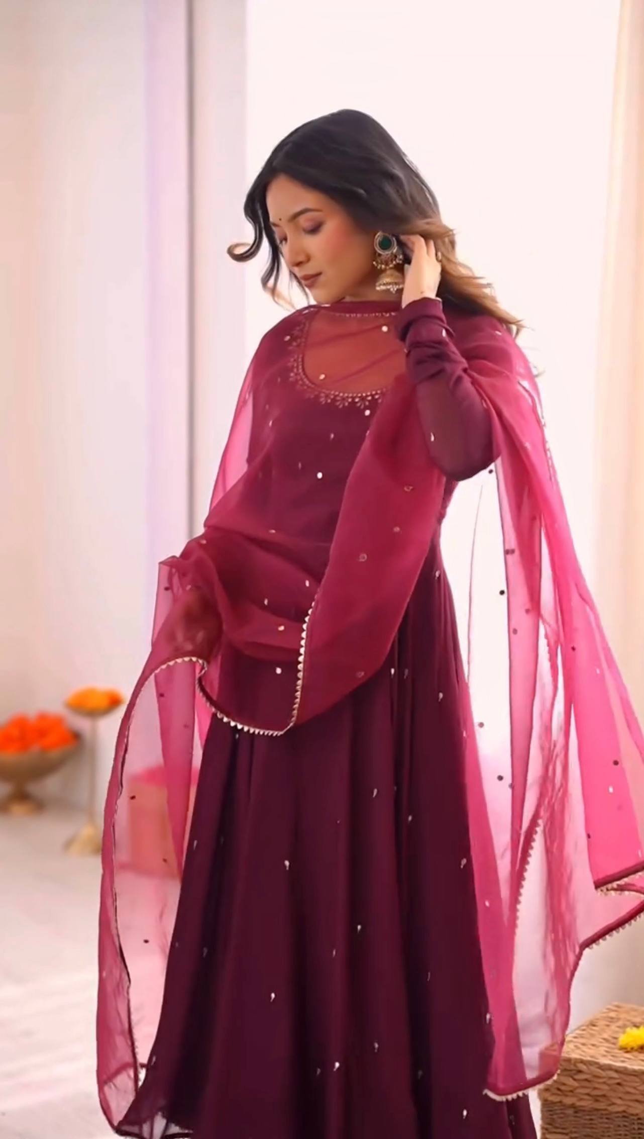 Graceful Traditional Dress with Stunning Embellishments