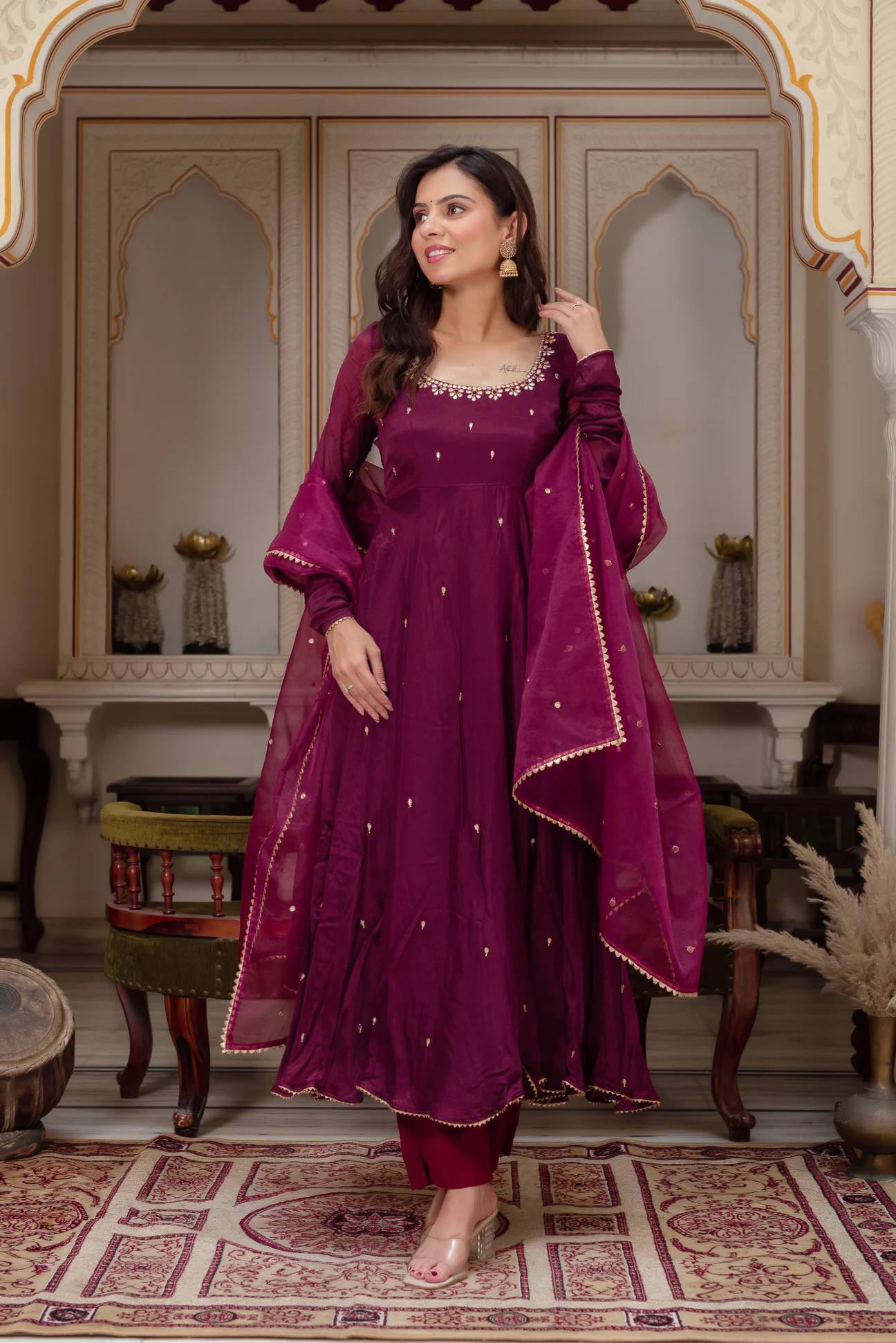 Graceful Traditional Dress with Stunning Embellishments